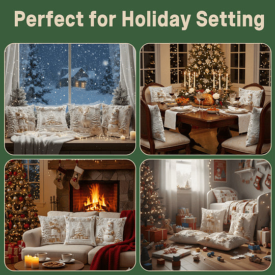 🎅 Karácsonyi kiárusítás – 49% KEDVEZMÉNY 🎄 Karácsonyi mintás díszpárnahuzat