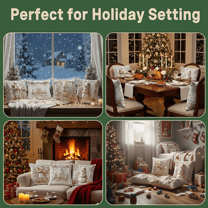 🎅 Karácsonyi kiárusítás – 49% KEDVEZMÉNY 🎄 Karácsonyi mintás díszpárnahuzat